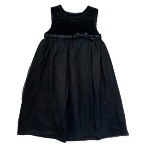 Carters Black Formal Velvet & Tulle Dress